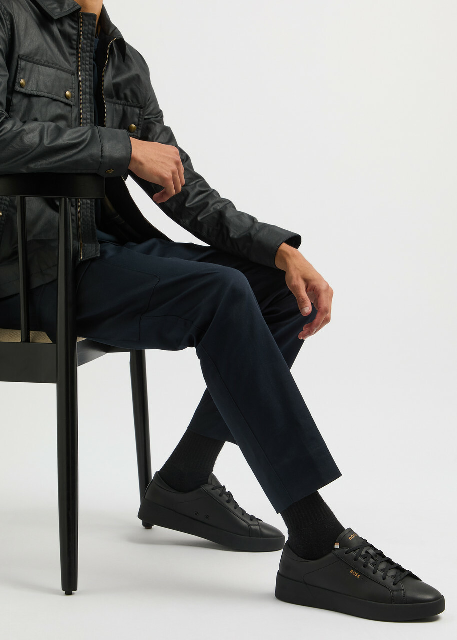 Boss Belwar Leather Sneakers Black BOSS
