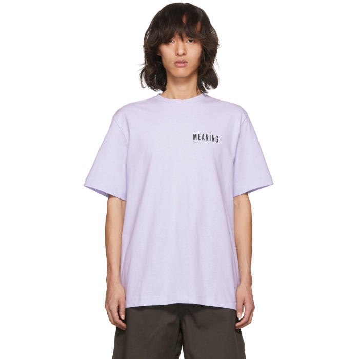 Photo: Acne Studios Purple Jaceye Meaning Print T-Shirt