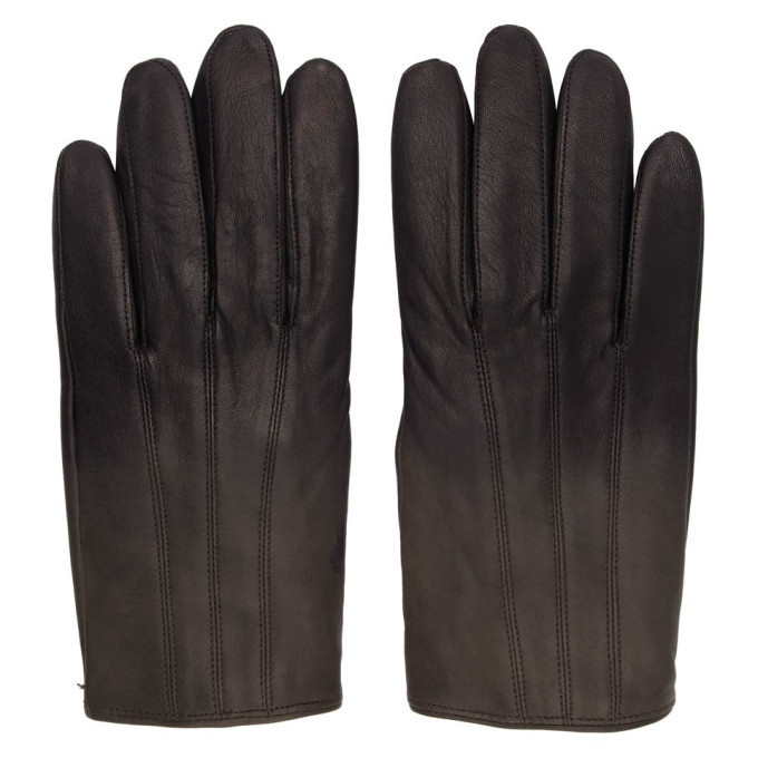 Photo: Hugo Grey Leather Gloves