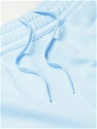 Burberry - Straight-Leg Logo-Print Cotton-Jersey Shorts - Blue