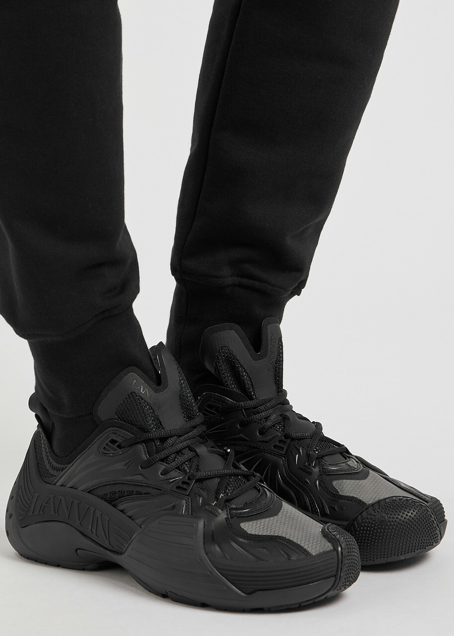 Lanvin Flash X Panelled Sneakers Black 9, Lanvin Trainers, Faux Leather