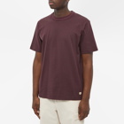 Armor-Lux Men's Callac Striped T-Shirt in Dark Burgundy/Moka