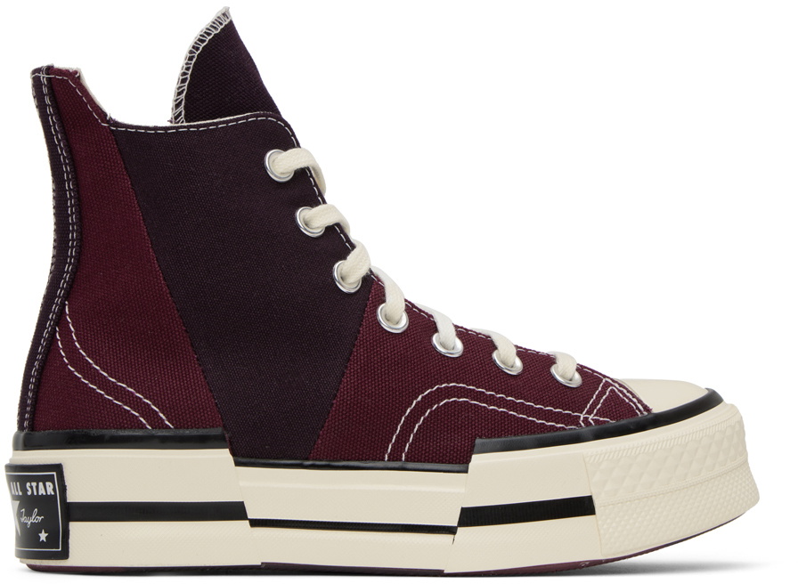 Burgundy color outlet converse