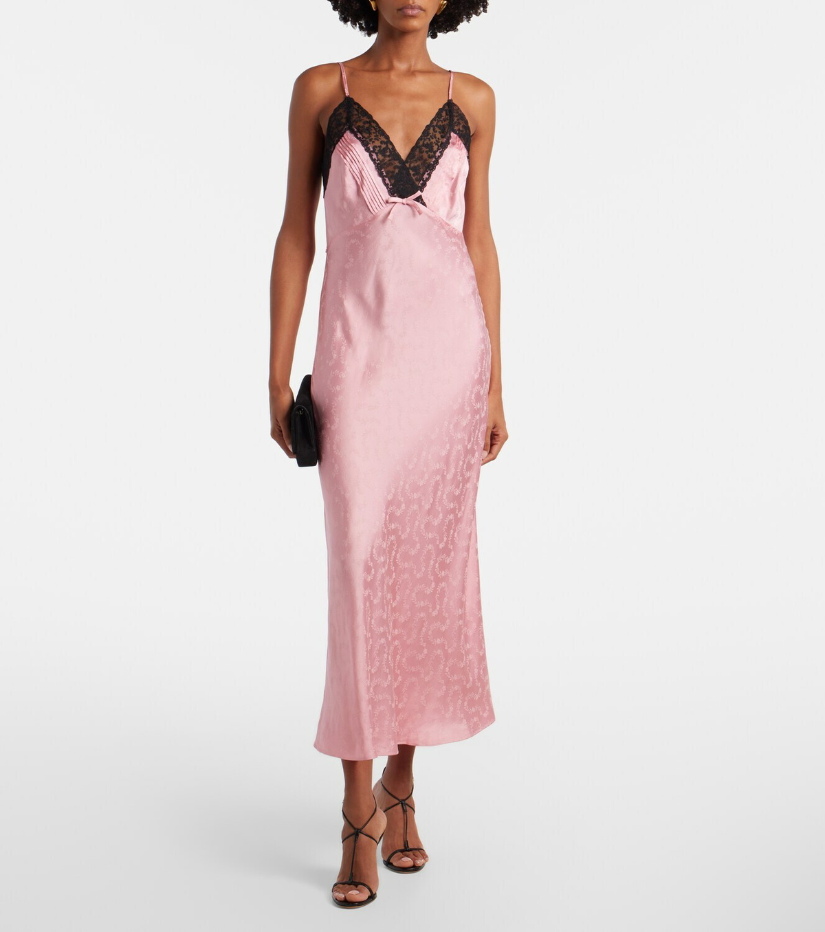 Rixo Alberta floral satin jacquard maxi dress