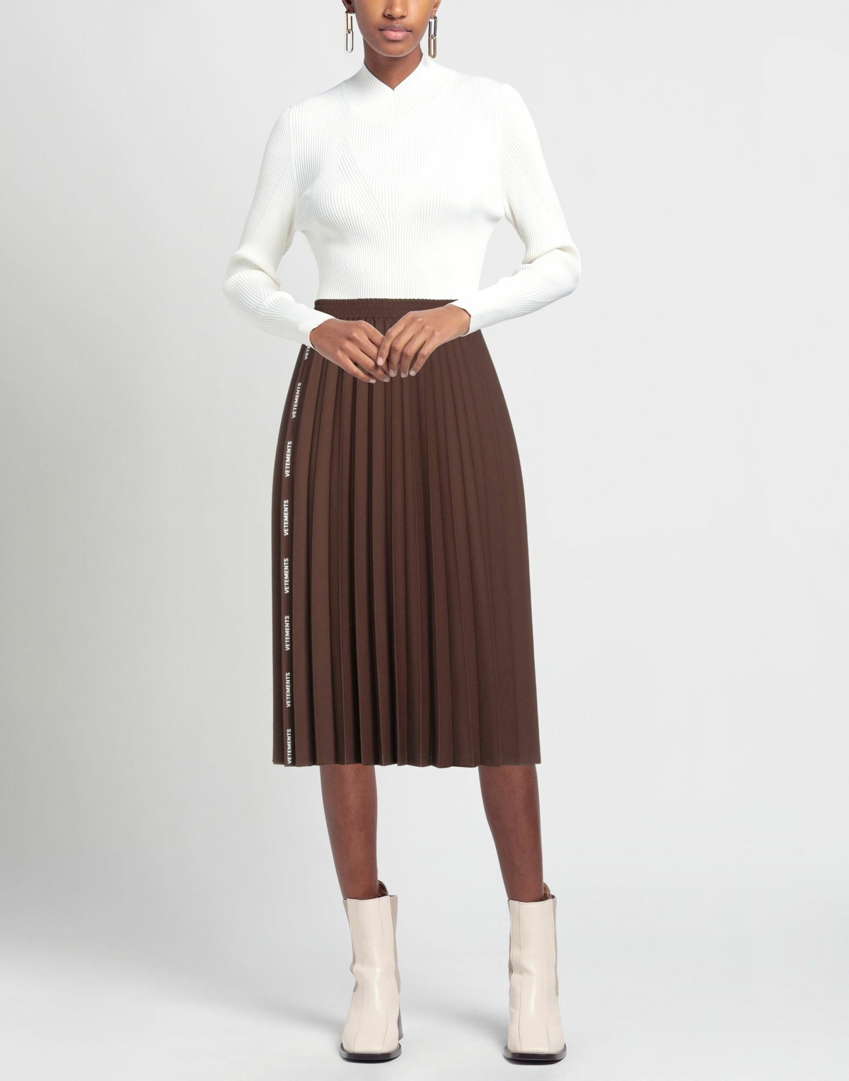 Vetements Womens Midi skirt in Brown