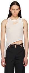 Dion Lee White Bone Merrow Tank Top