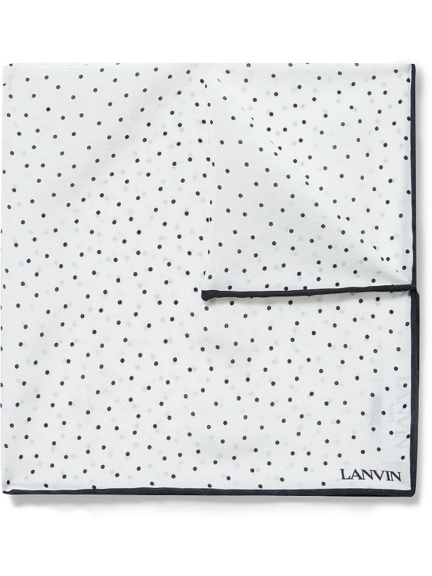 Photo: Lanvin - Polka-Dot Silk-Voile Pocket Square