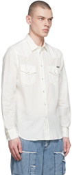 Diesel White Cotton Shirt