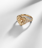 Kamyen 18kt gold pinky ring with diamond