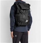 And Wander - Logo-Print X-Pac Shell and Mesh Backpack - Black