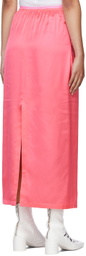 MM6 Maison Margiela Pink Satin Pull-On Skirt