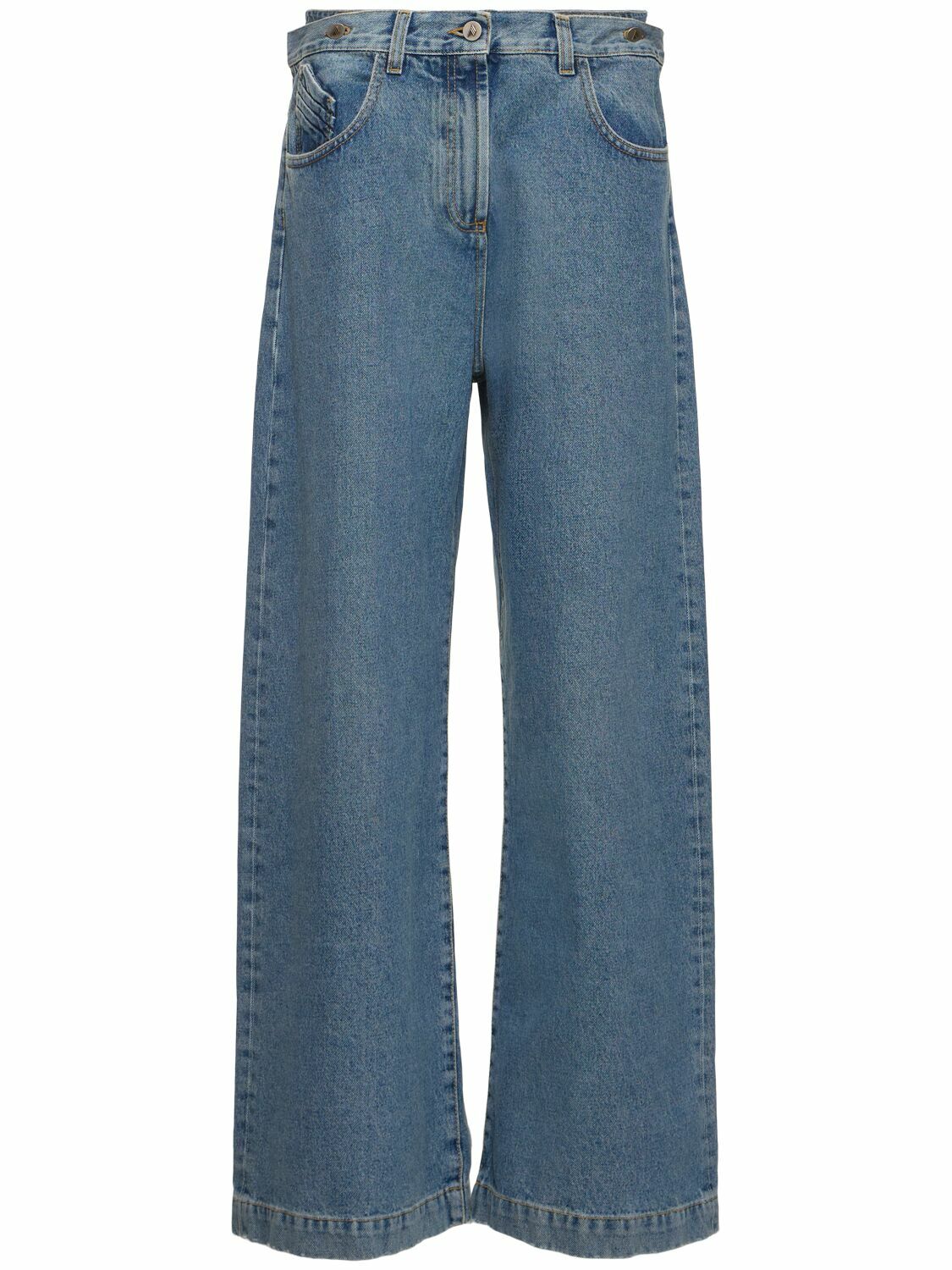 THE ATTICO Low Rise Wide Jeans The Attico