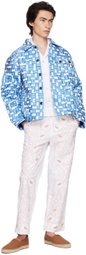 Bode White Braided Couching Trousers