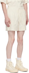 LE17SEPTEMBRE Off-White Embroidered Shorts