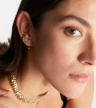 Rainbow K 9kt gold single earring with diamond