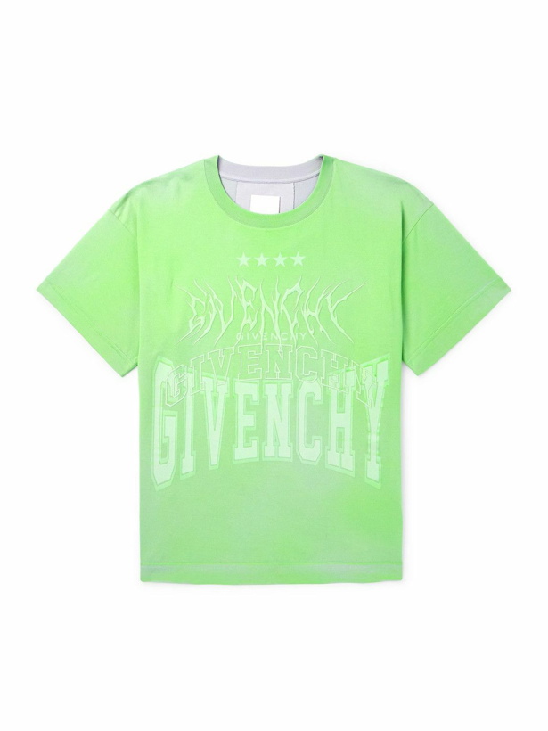 Photo: Givenchy - Logo-Print Cotton-Jersey T-Shirt - Green