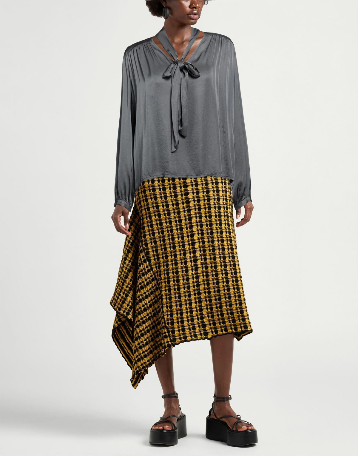 Manila Grace Womens Top in Grey