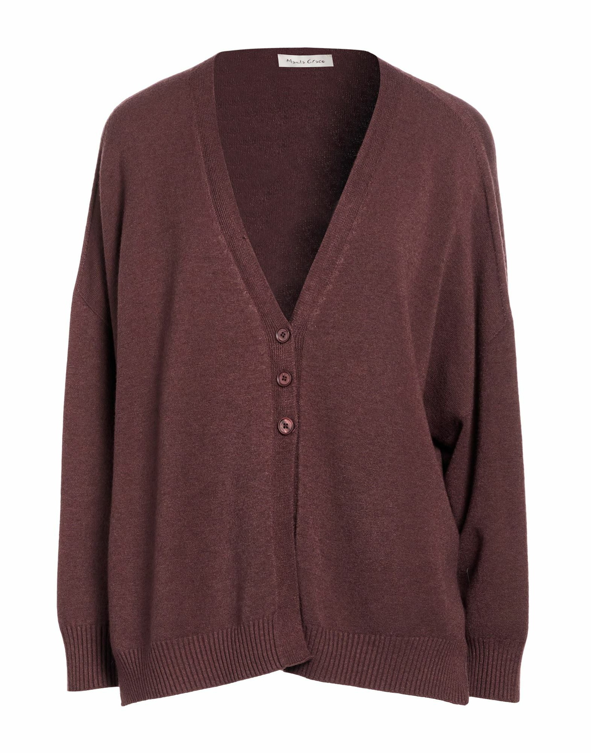 Manila Grace Womens Cardigan in Brown