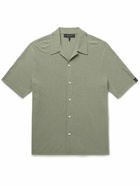 Rag & Bone - Avery Camp-Collar Honeycomb-Knit Cotton-Blend Terry Shirt - Green