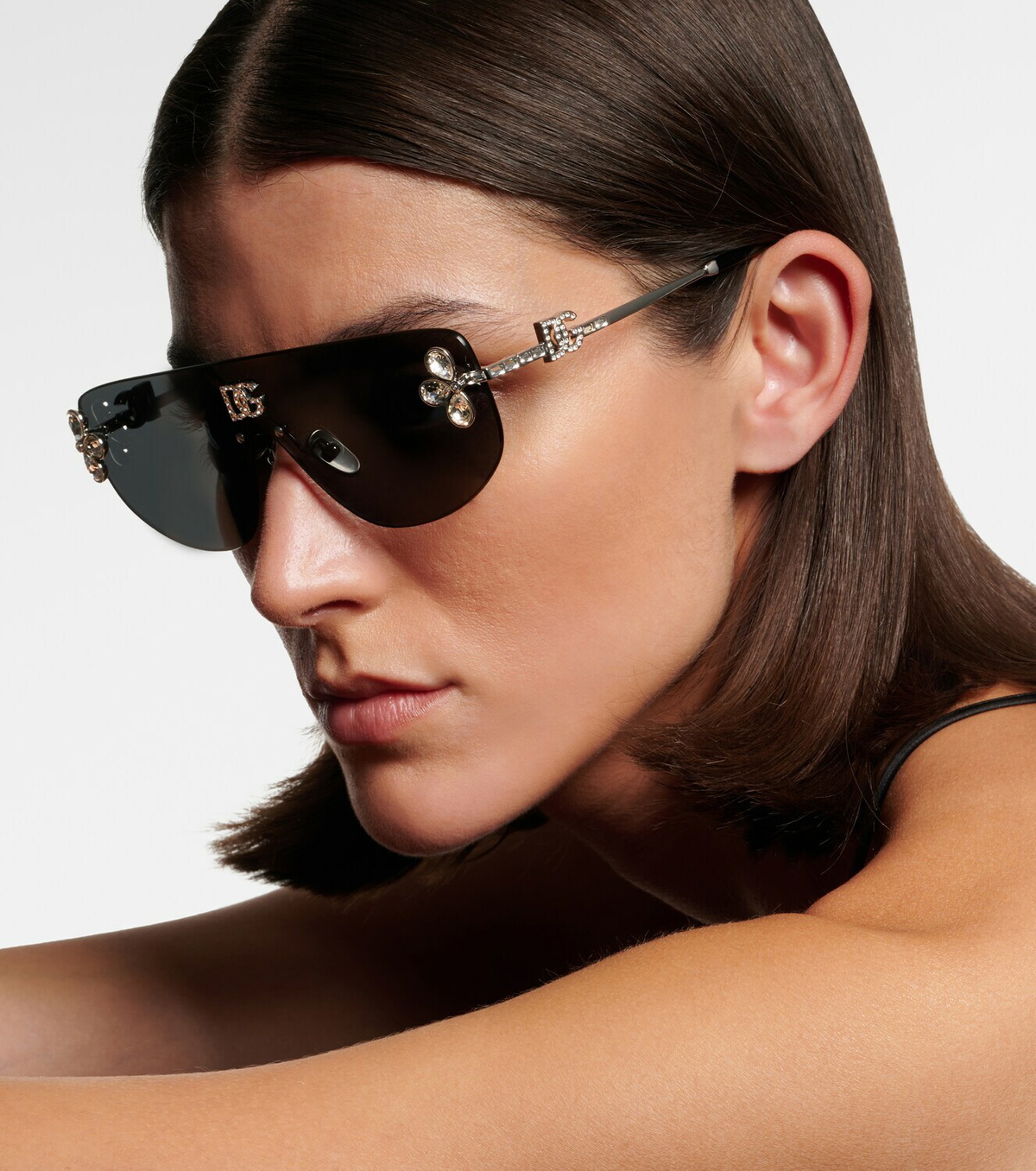 Dolce&Gabbana DG crystal-embellished aviator sunglasses