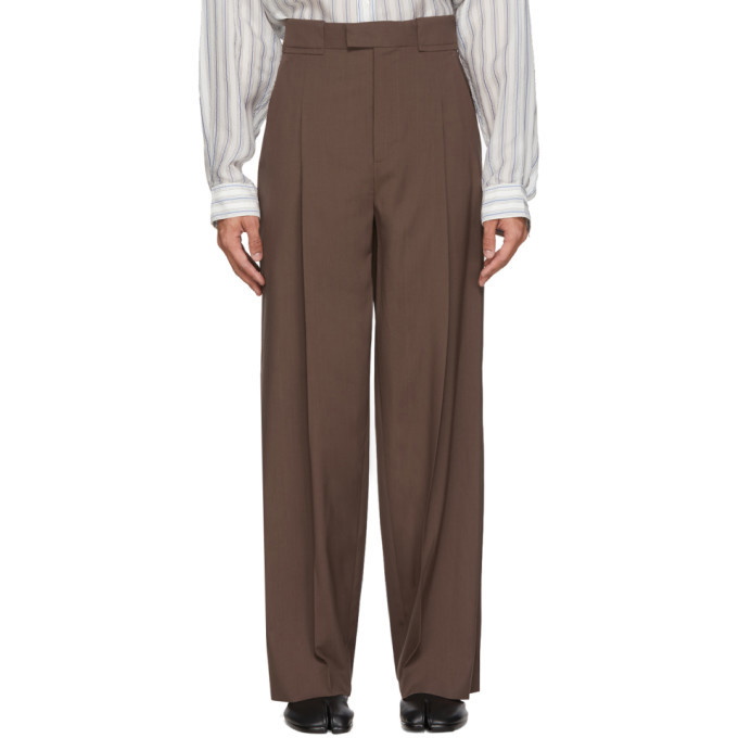 Photo: Maison Margiela Brown Extra Fine Wool Trousers