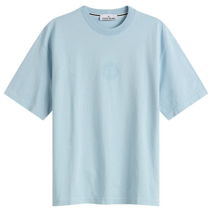 Photo: Stone Island Men's Camo Compass T-Shirt in Dust Blue