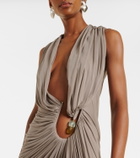Christopher Esber Ripple embellished draped jersey gown