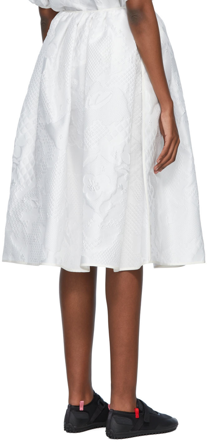 Cecilie Bahnsen White Sybil Midi Skirt