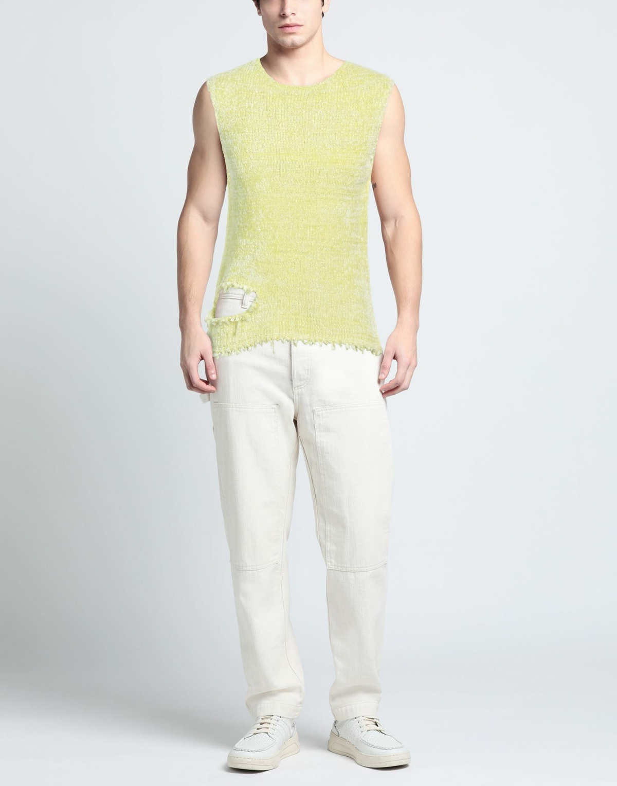 Jil Sander Mens Sweater Lime in Green