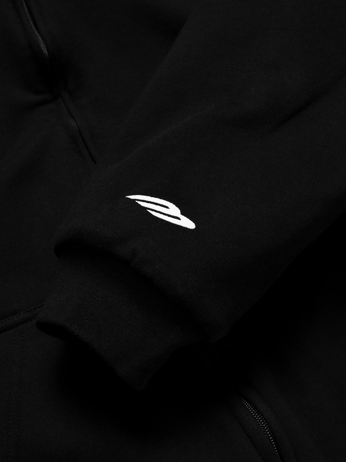 Balenciaga - Plush-Lined Cotton-Jersey Hoodie - Black