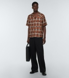 Burberry Polka-dot checked silk twill shirt