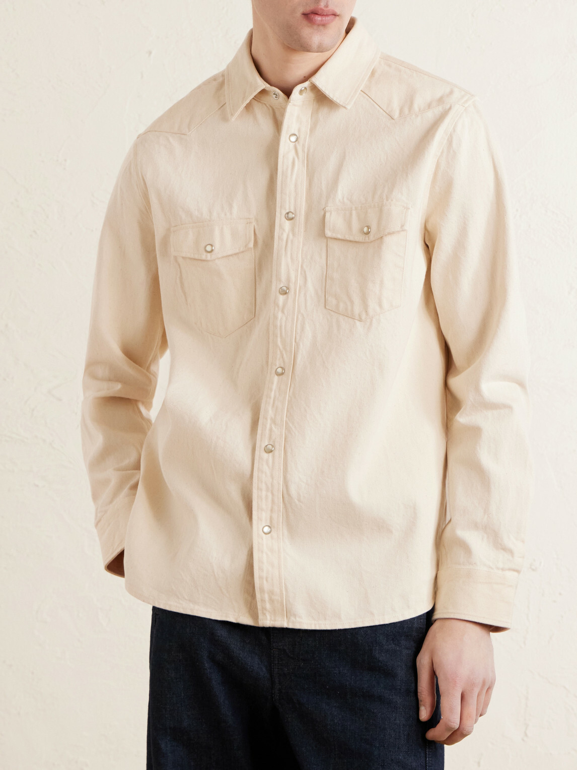 Mr P. - Western Denim Shirt - Neutrals
