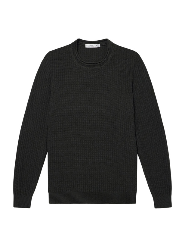 Photo: Inis Meáin - Merino Wool and Cashmere-Blend Sweater - Green