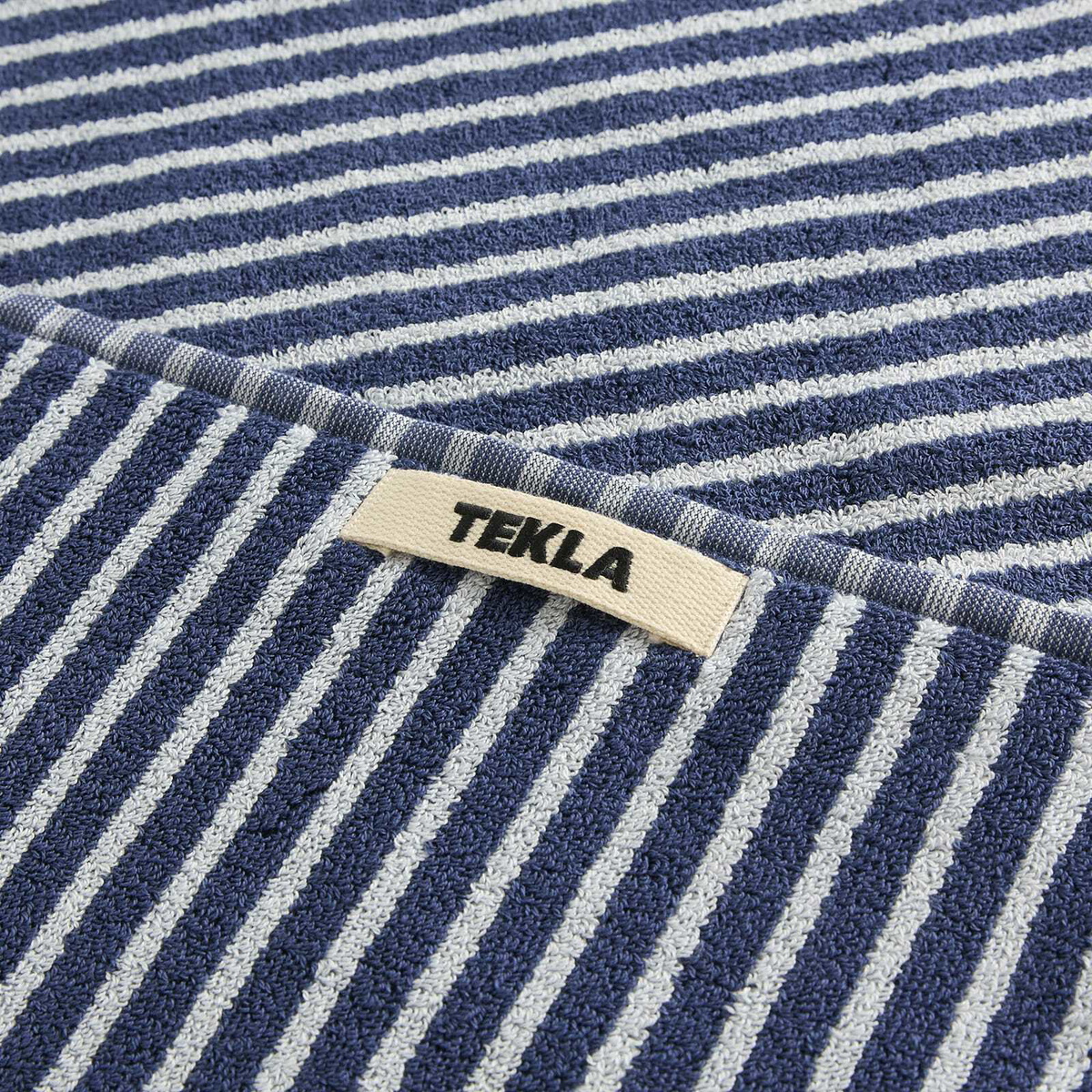 Tekla Fabrics Organic Terry Bath Towel in River Stripes 