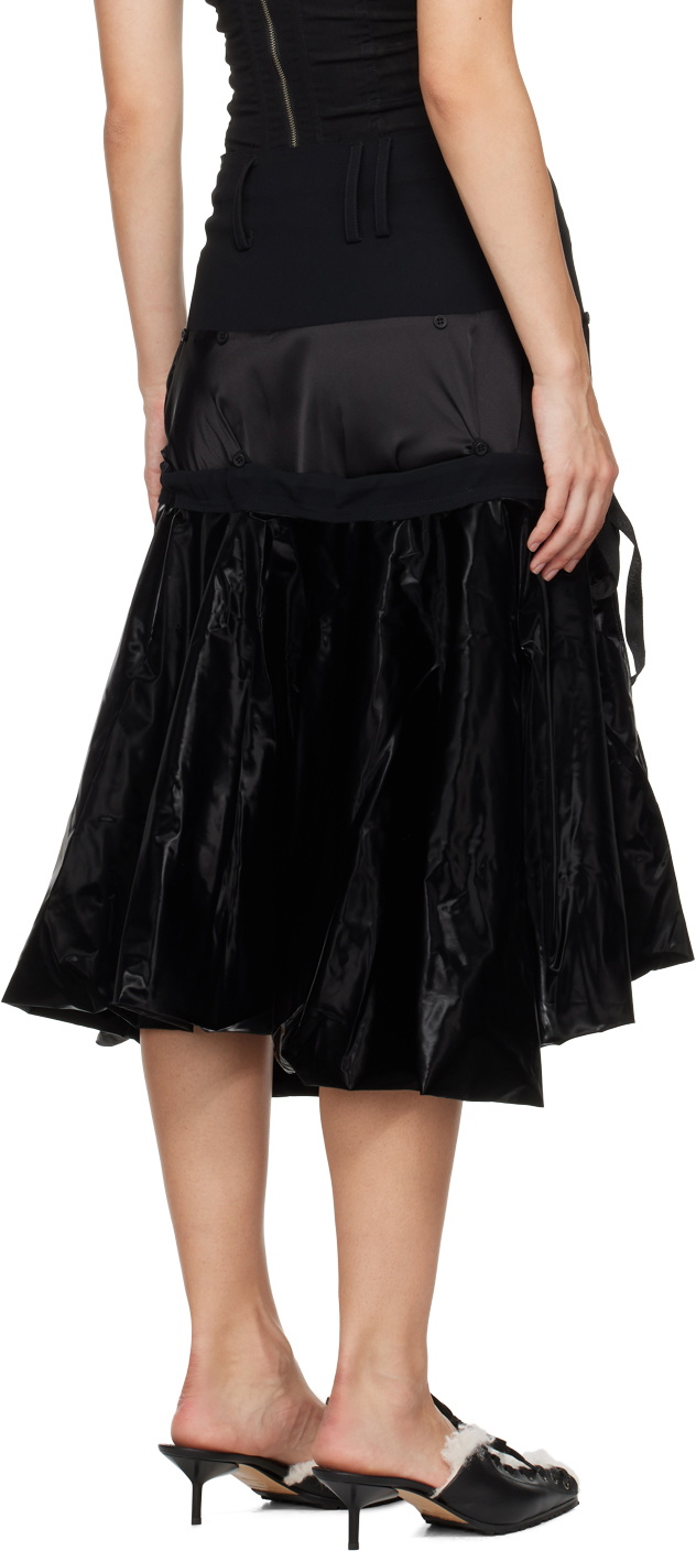 Ottolinger Black Layered Balloon Midi Skirt Ottolinger
