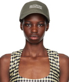 GANNI Khaki Embroidered Logo Cap
