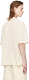 AFTER PRAY Off-White Mesh Polo