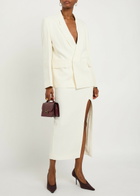 Victoria Beckham Double-breasted Twill Blazer Ivory