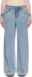 Christopher Esber Blue Manta Sting Jeans
