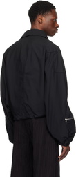 Tondolo Black Ventile Mushroom Bomber Jacket