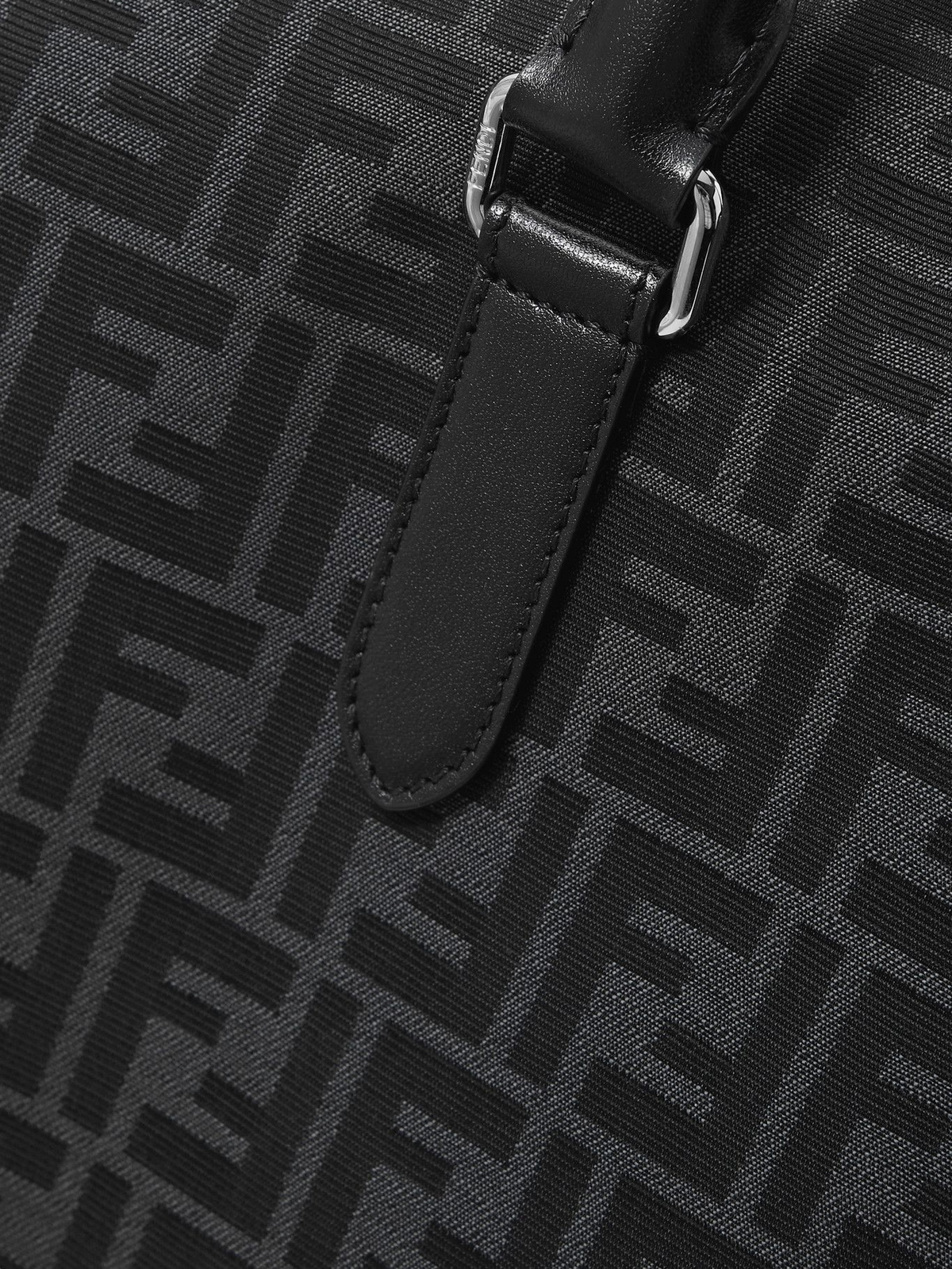 Fendi LeatherTrimmed Monogrammed Canvas Duffle Bag Fendi