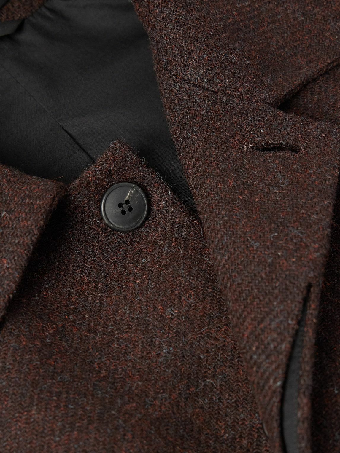 Sunspel - Harris Wool-Tweed Car Coat - Brown