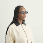 Monokel April Sunglasses in Black/Green Solid 