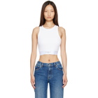 Givenchy White Cropped Cotton Tank Top