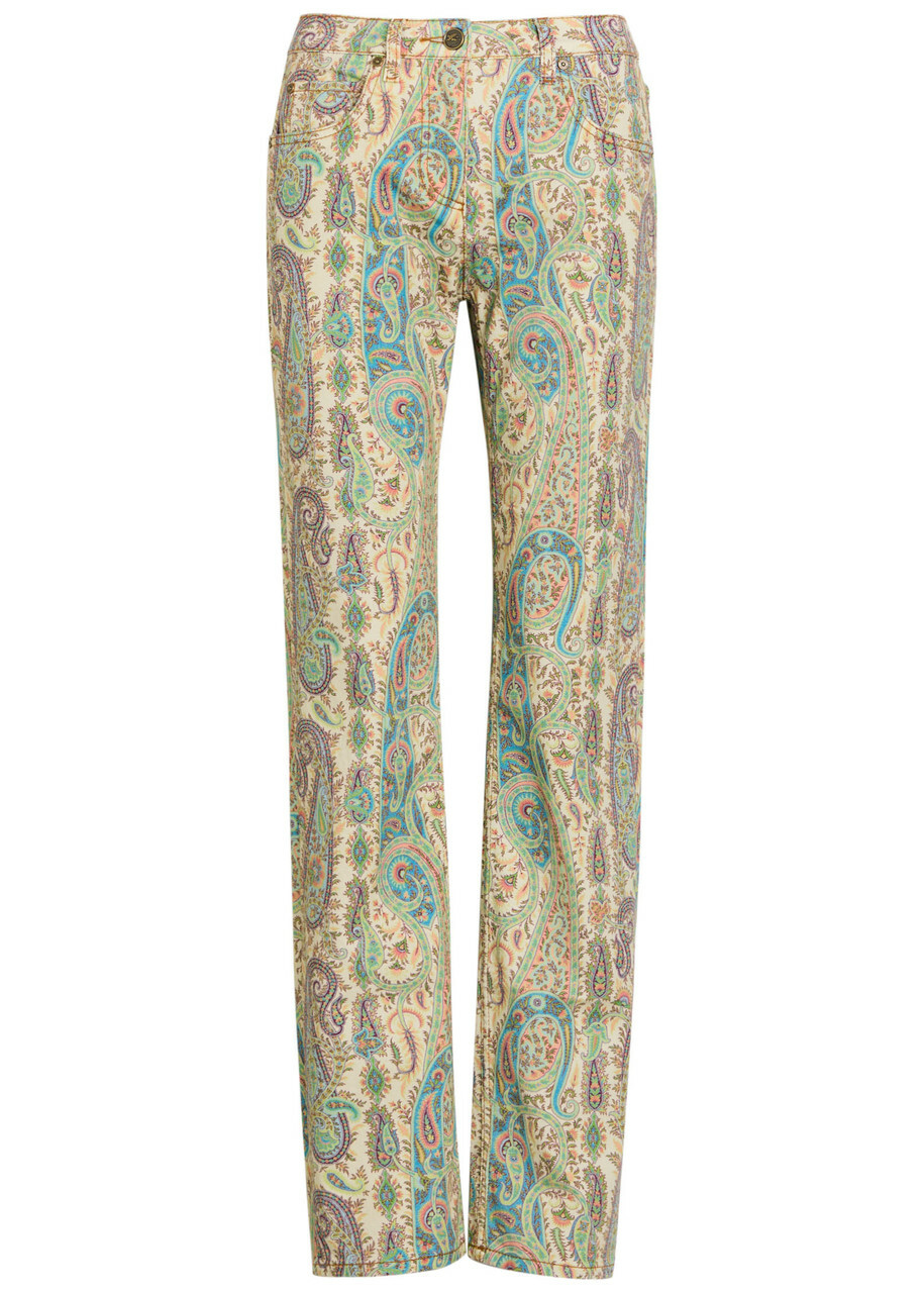 Etro Patterned Straight-leg Jeans Multicoloured 1