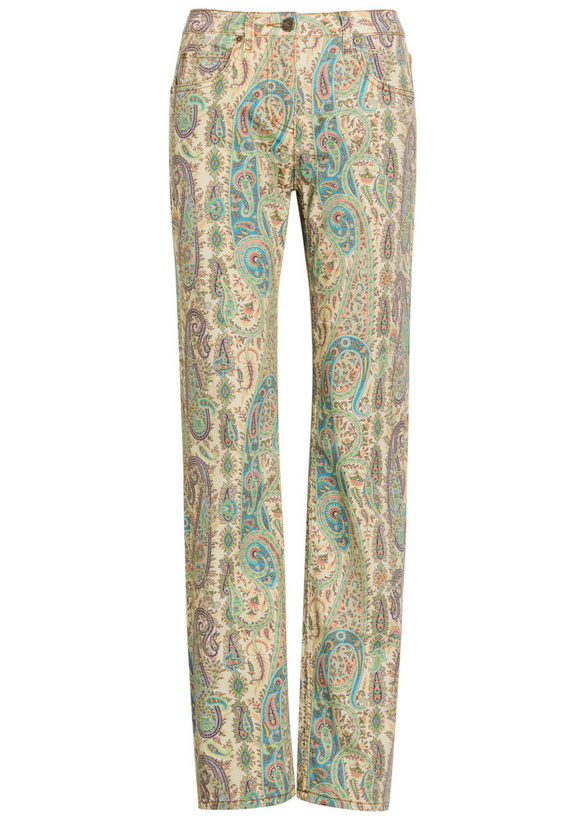 Photo: Etro Patterned Straight-leg Jeans Multicoloured 1