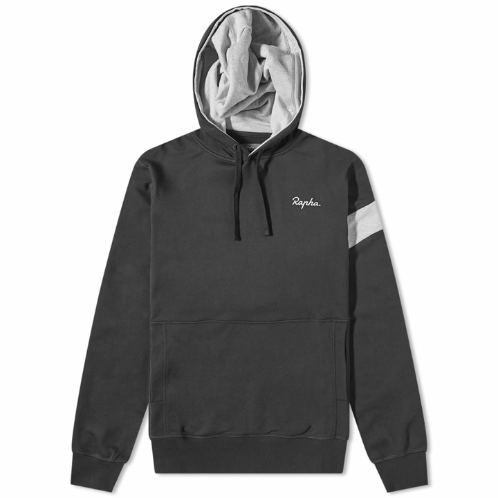 Photo: Rapha Men's Trail Hoody in Black/Light Grey Marl