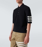 Thom Browne 4-Bar linen and cotton polo shirt