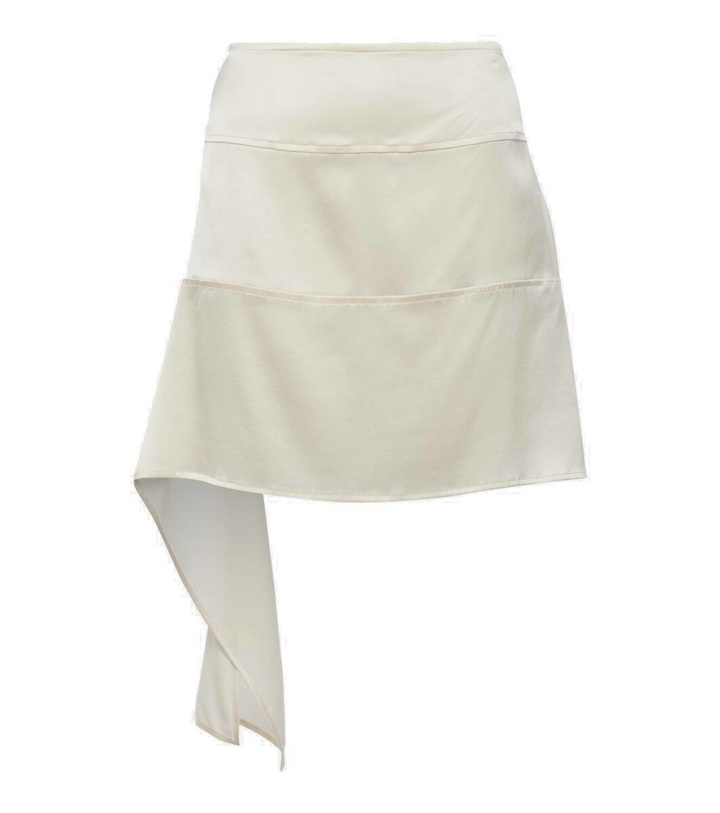 Photo: Ferragamo Silk satin midi skirt