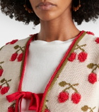 La DoubleJ Cherry cotton-blend intarsia vest